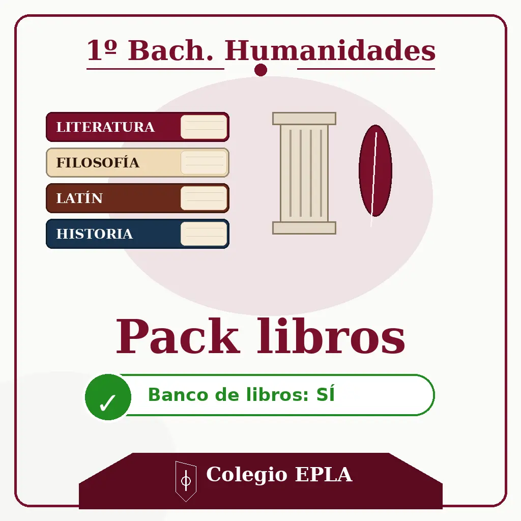 PACK LIBROS 1º Bach Humanidades - CON banco