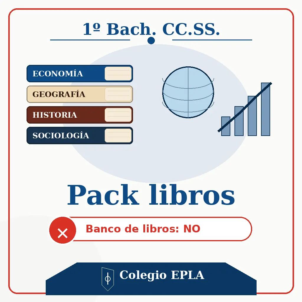 PACK LIBROS 1º Bach Ciencias Sociales - SIN banco