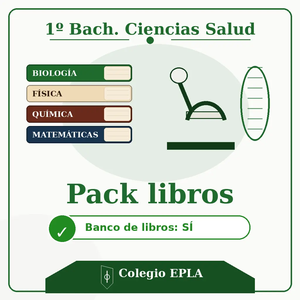 PACK LIBROS 1º Bach Ciencias Salud - CON banco