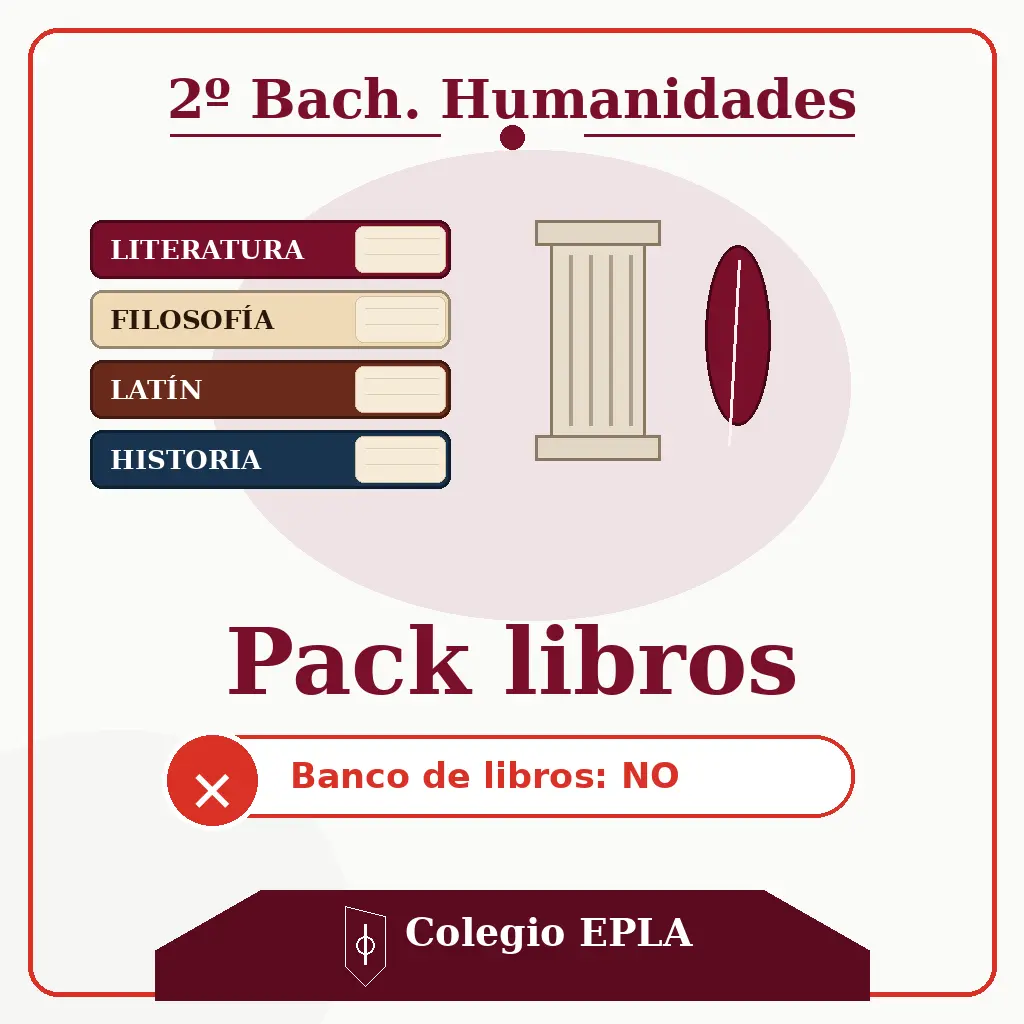 PACK LIBROS 2º Bach Humanidades - SIN banco