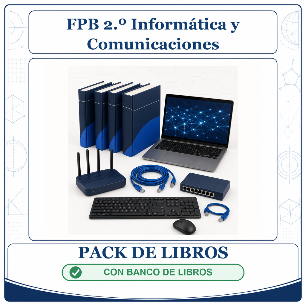 PACK LIBROS FPB 2º Informática y Comunicaciones - CON banco