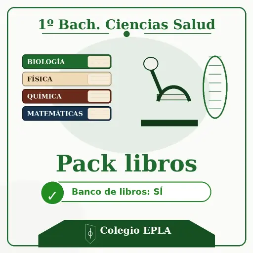 [PACK-LIB-1-CIENCIAS-SALUD-CON-BANCO] PACK LIBROS 1º Bach Ciencias Salud - CON banco